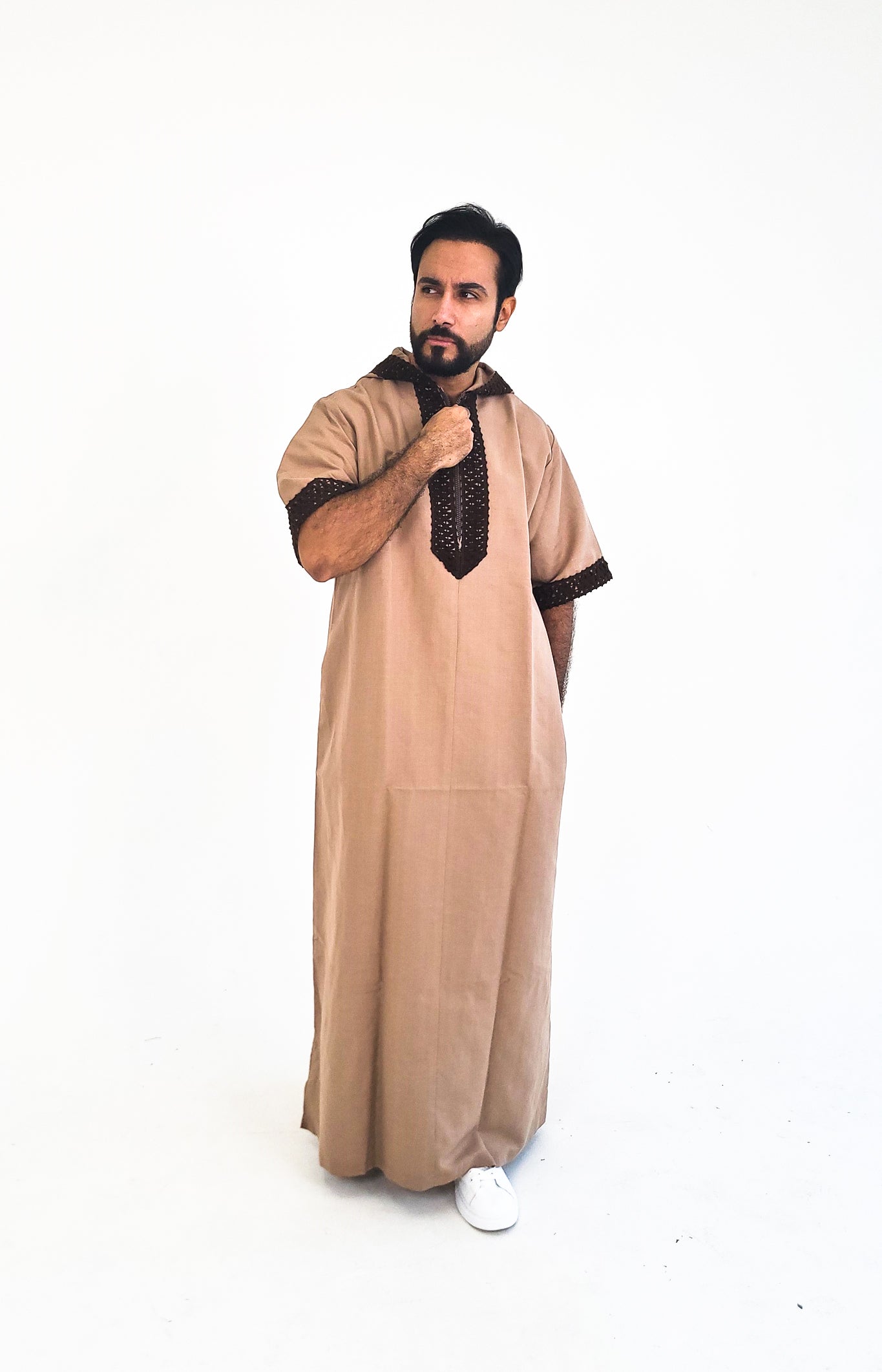 Light Brown ( Brown D Border - Short Sleeve )