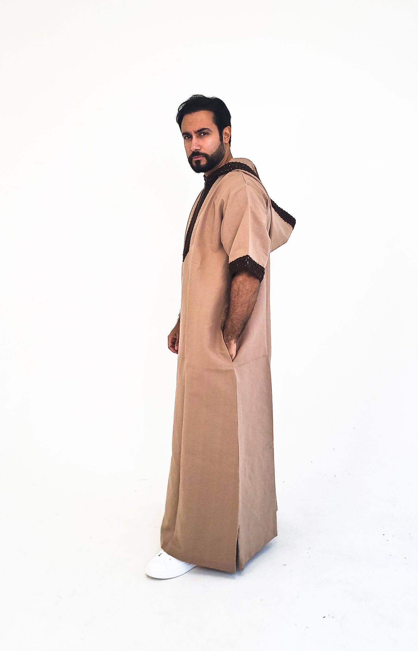 Light Brown ( Brown D Border - Short Sleeve )