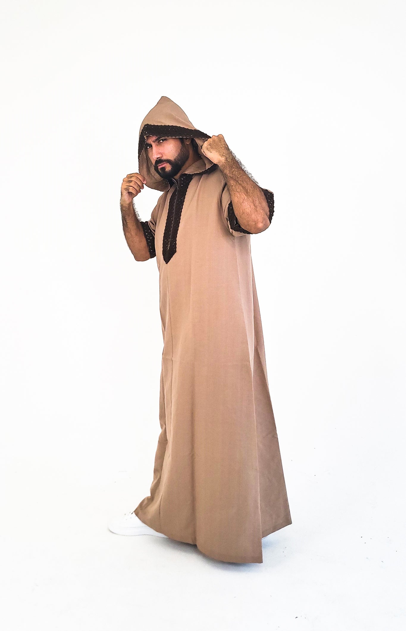 Light Brown ( Brown D Border - Short Sleeve )